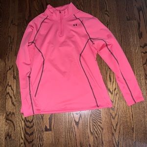 Under armpit pink quarter zip